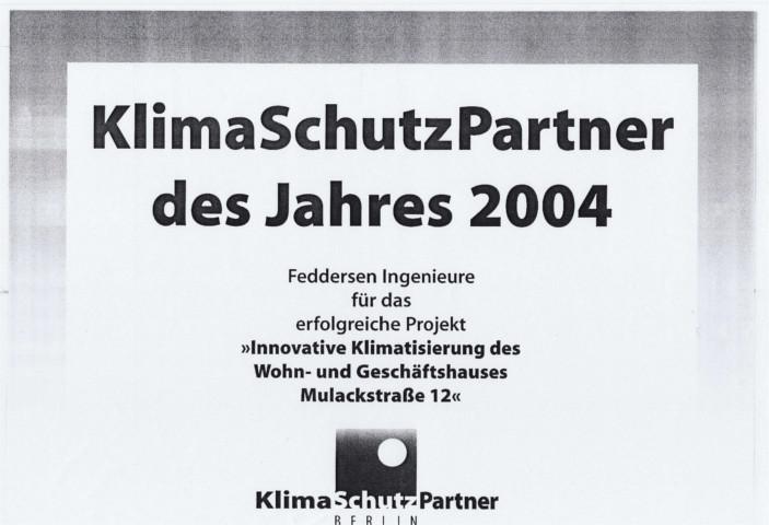 Urkunde Klimaschutzpartner 2004